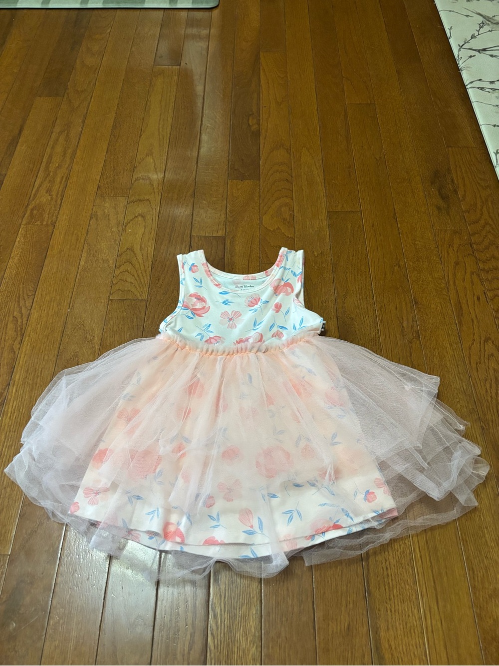 Sweet Bamboo Floral Tulle Dress for Girls